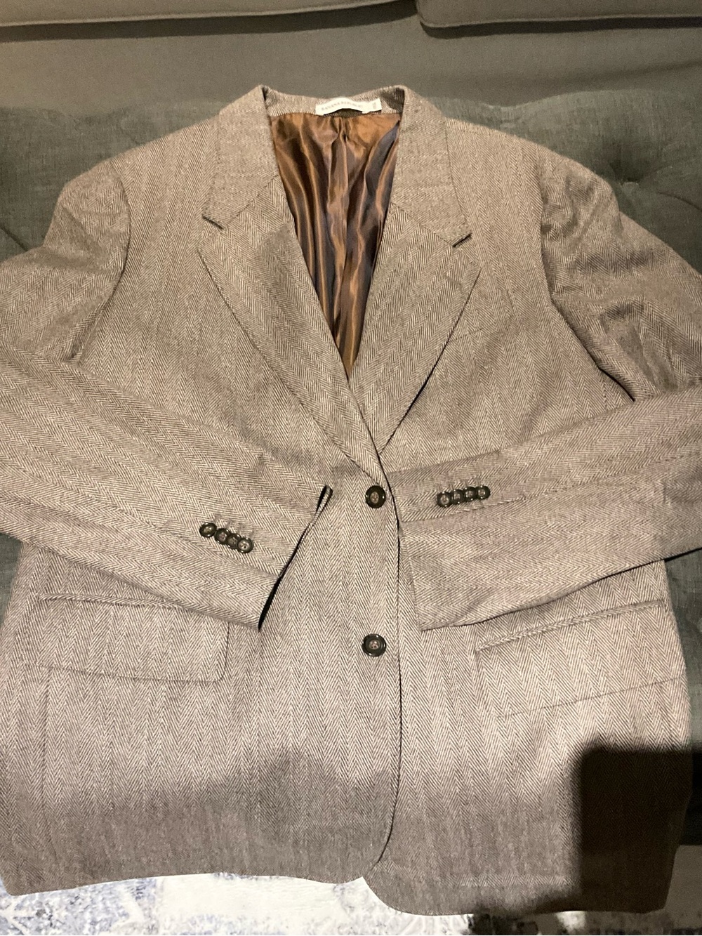 Banana Republic RELAXED ITALIAN HERRINGBONE BLAZER